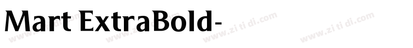 Mart ExtraBold字体转换